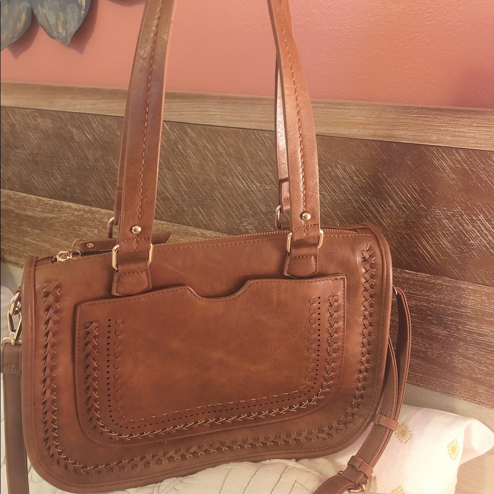 Boho handbag vegan leather